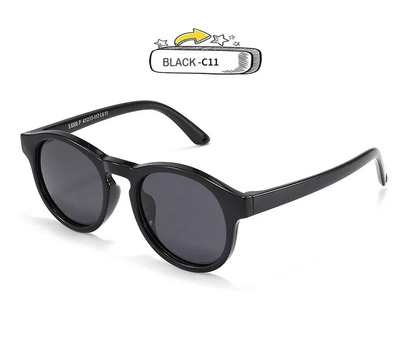 Fashion Baby's First Sunglasses with Strap Round Flexible UV400 Polarized Infant Sunglasses for Ages 0-3 Years