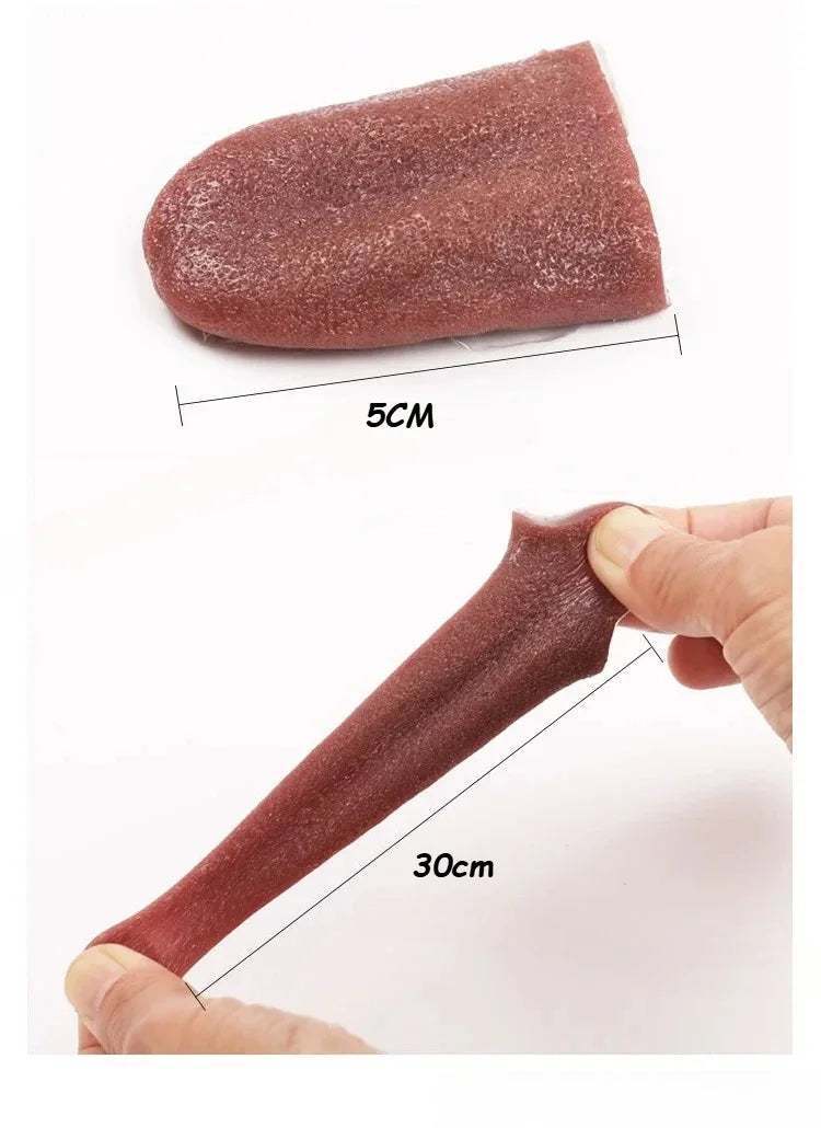 Realistic Fake Tongue Prank Steel Needle Tongue Piercing Magician Props Halloween Fool Day Trickery Toys Fake Simulation Magic