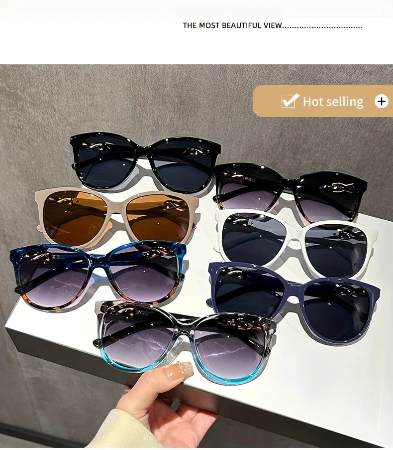 Women's Cat Eye Sunglasses Retro Butterfly Sunglasses Women's Fashion Mountaineering Sunglasses