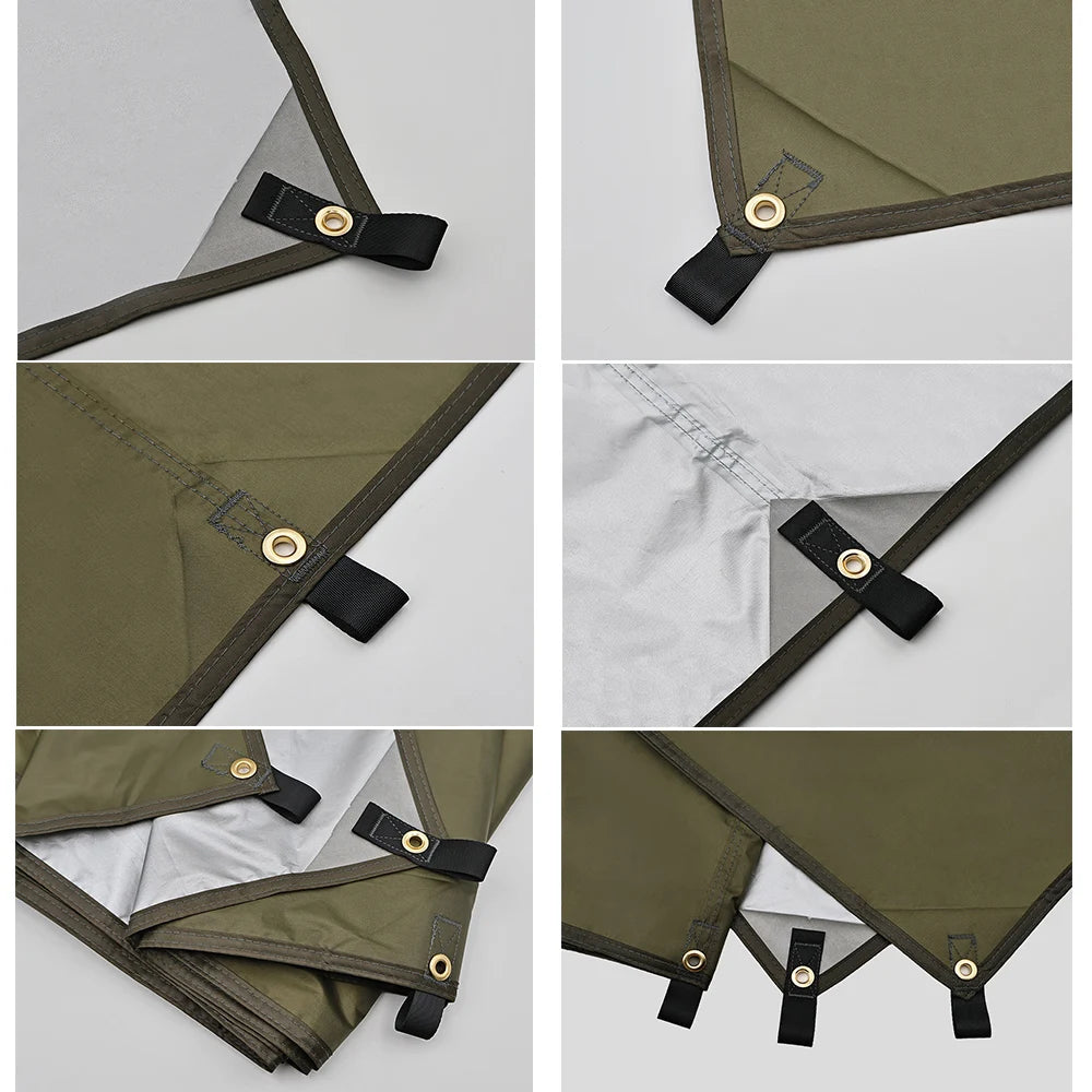 Large Ultralight Waterproof Camping Tarp Awning Sun Shade Shelter Tent for Beach Hiking Backpacking Outdoor 3x3m 3x4m 3x5m 4x4m
