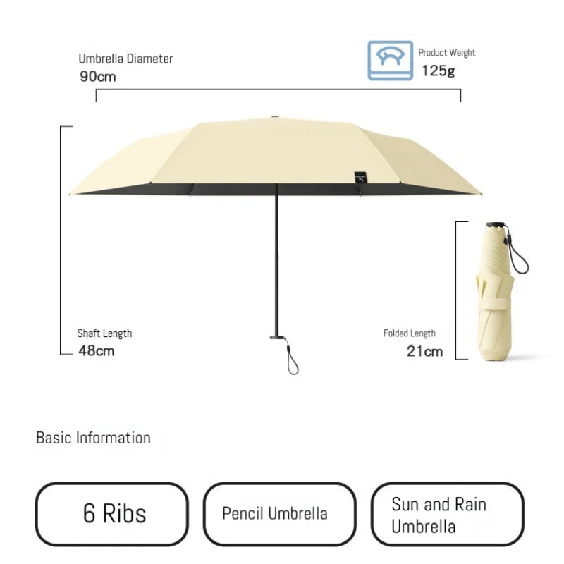 145g Japanese Style Portable Brazing Sun Protection, UV Protection, Weather Resistance, Manual Umbrella