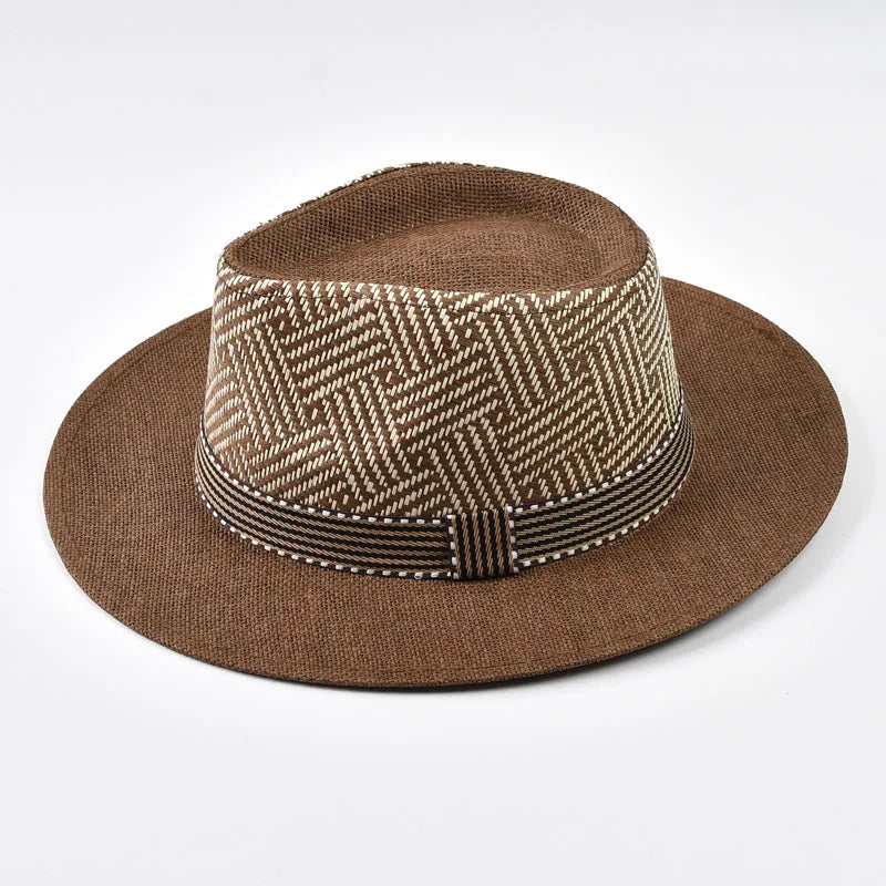 Summer Straw Hat Outdoor Panama Man Gentleman Holiday Sun Hat
