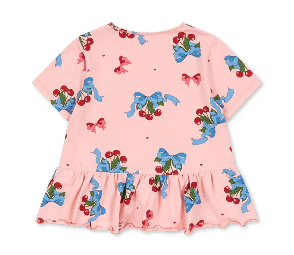 Children Clothes Set 2025 KS Summer Girls Floral Tops Shorts Set Girl Heart Print Slip Dress Kids Short Sleeved Vacation Suit