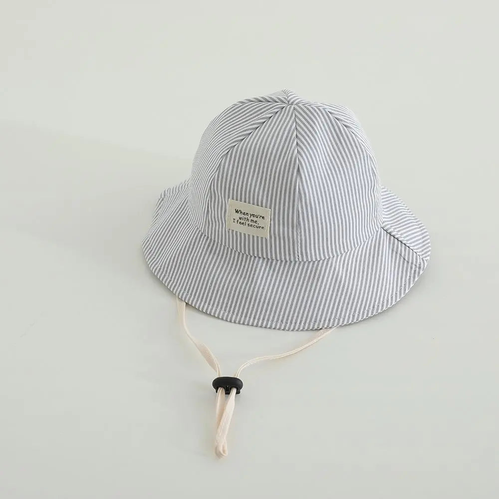 Panama Autumn Baby Boys And Girls Sun Hat Striped Baby Bucket Hat Toddler Sun Cap Children Beach Sun Hat
