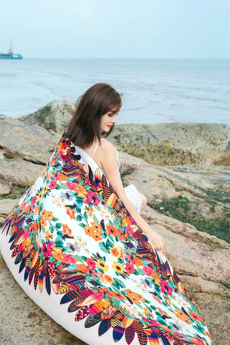 20 Styles 90x180cm Cotton Linen Summer Beach Dress Bikini Cover-ups Sarong Wrap Scarf Women Brazilian Swimsuit Bathing Cover Up