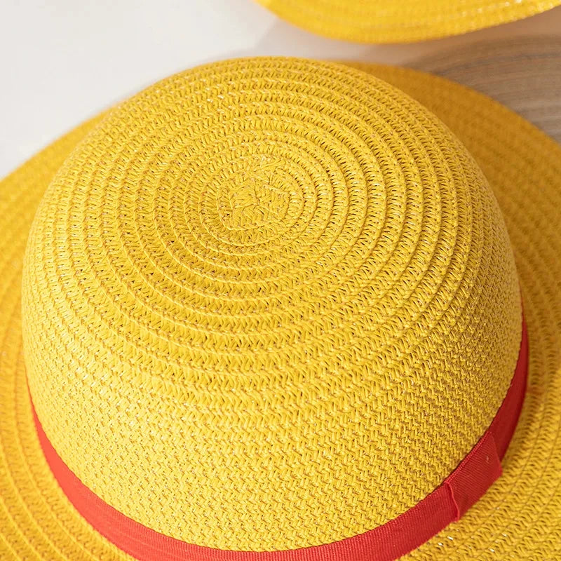 Luffy Straw Hat Anime Cosplay Prop Hat Role Play Performance Summer Beach Accessories Adult Unisex Sunshade Hat Halloween Gift
