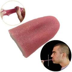 Realistic Fake Tongue Prank Steel Needle Tongue Piercing Magician Props Halloween Fool Day Trickery Toys Fake Simulation Magic