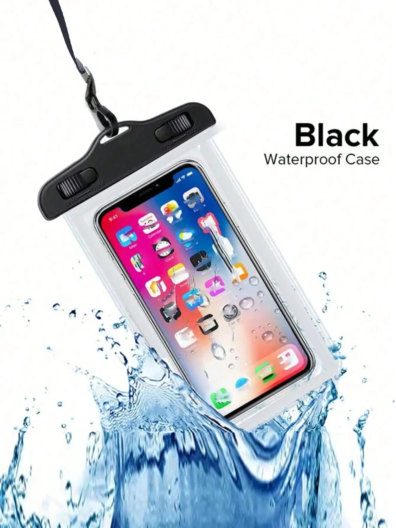 Universal Waterproof Phone Case Touch Screen Dry Bag HD Underwater Pouch for Swimming Beach Up to 7.0 Inch