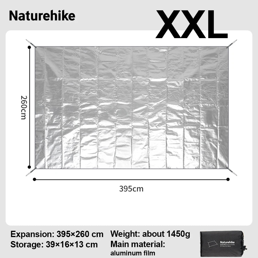 Naturehike Camping Groundsheet Foam Foil Blanket Multifunctional PE Aluminum Foil Moisture Outdoor Beach Picnic Mat Waterproof