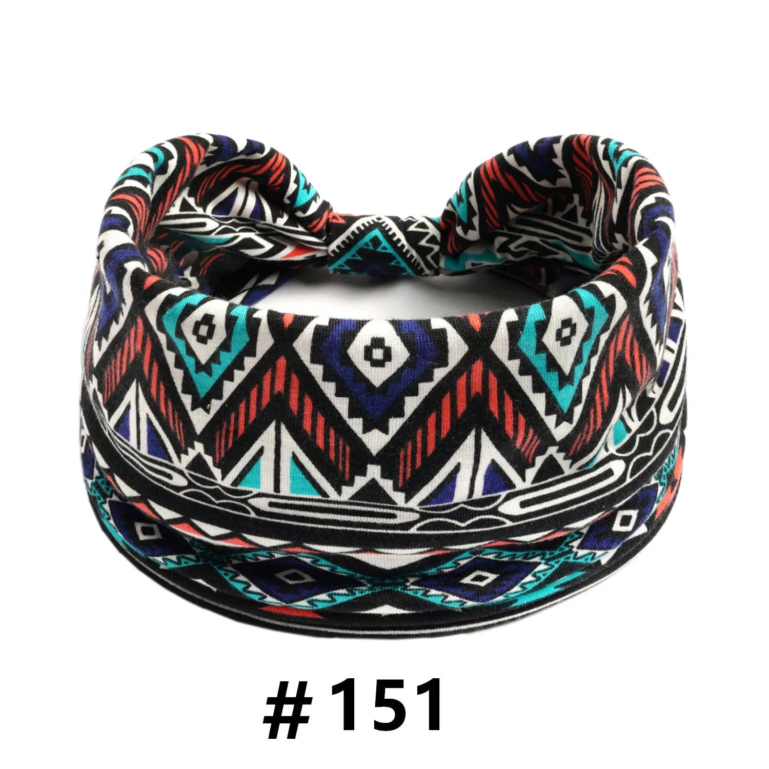 Boho African Headbands for Women Wide Cotton Turban Headwrap  Knot Elastic Hairbands Bandeau Sport Workout Yoga Hair Accessories