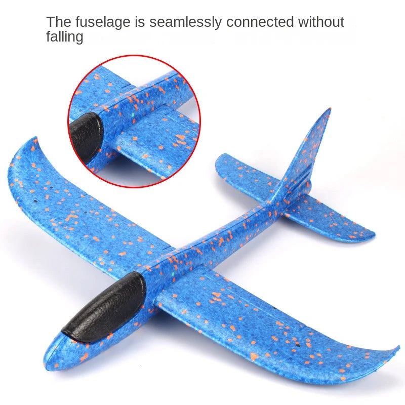 48cm Large Foam Airplane Children's Hand Thrown Airplane Glider Toy Outdoor Parent-child Interaction Funny Toy Boy Gift