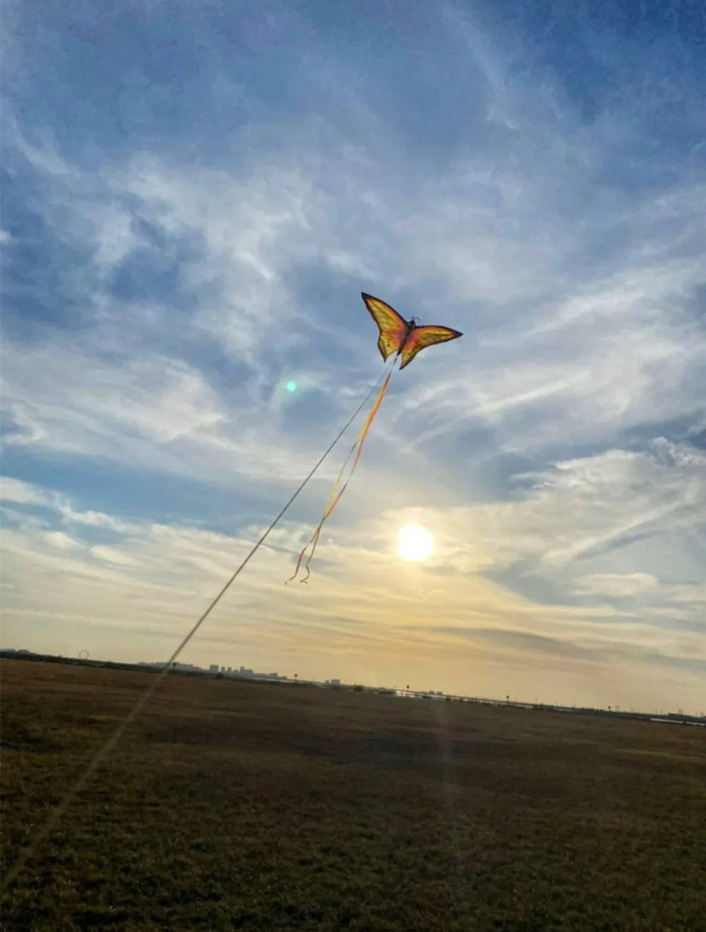 New Easy to Fly Colorful Kite Steering Good Flying 3D Kite Beautiful 100 Meter Kite String Children's Kite Kid & Adult