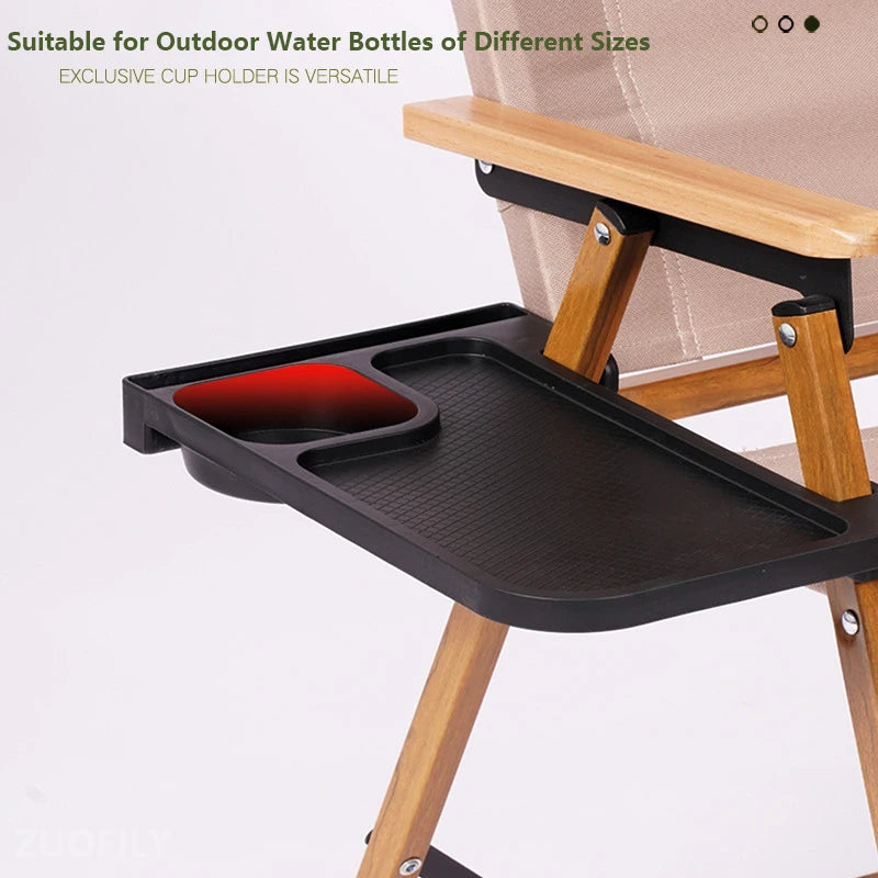 2pcs Folding Chair Outdoor Side Storage Tray Lounge Chair Backrest Tray Camping Chairs Cup Holder Folding Universal Cup Pedestal