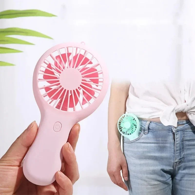 Small Handheld Fan Mini Rechargeable USB Fan Pocket Small Student Office Desktop Portable