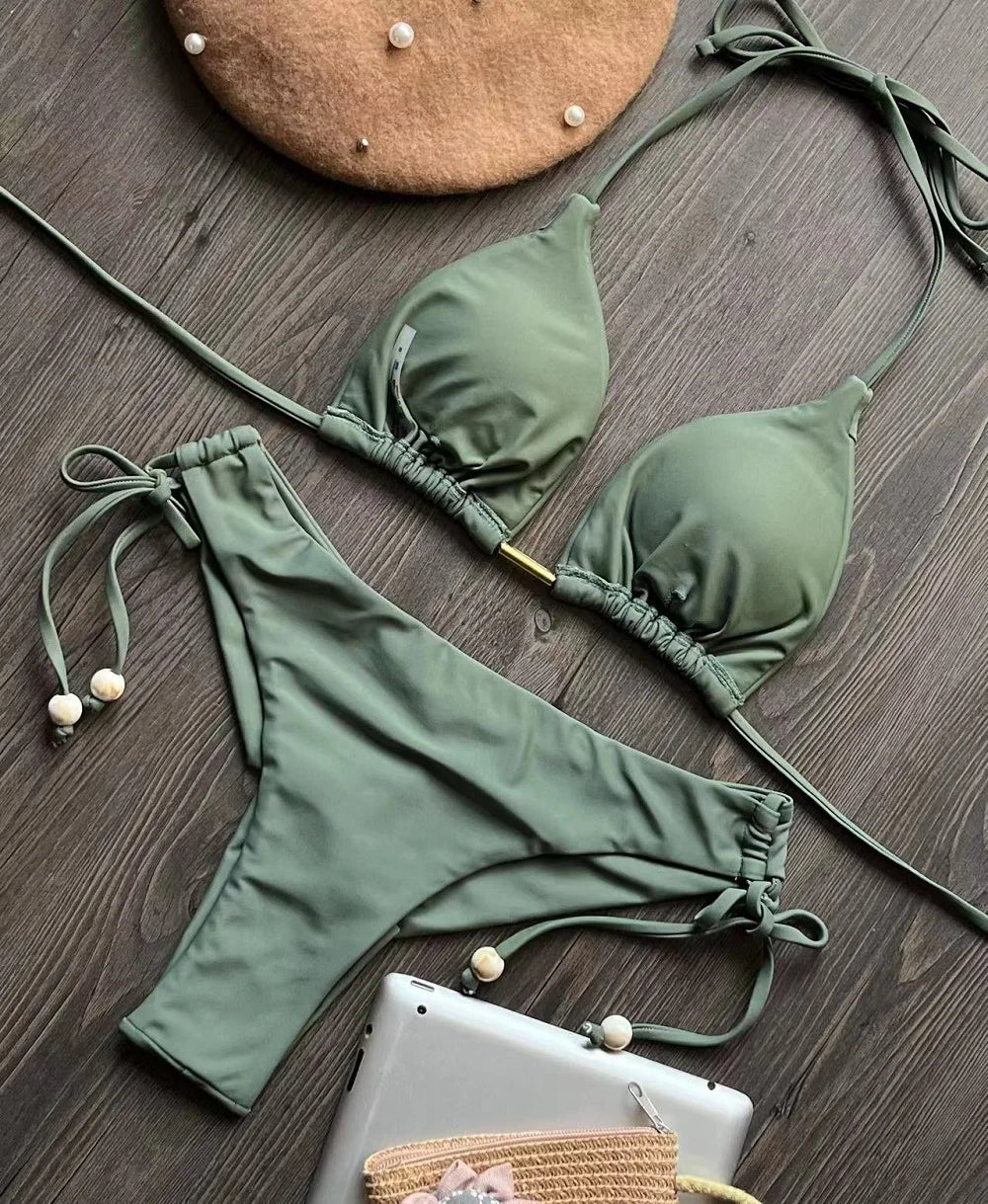 RUOTONGSEPT 2025 New Sexy 13 Color Triangle Bathing Suit for Women Brazilian Bikinis Swimwear Push Up Swimsuit Beach Bikini Set