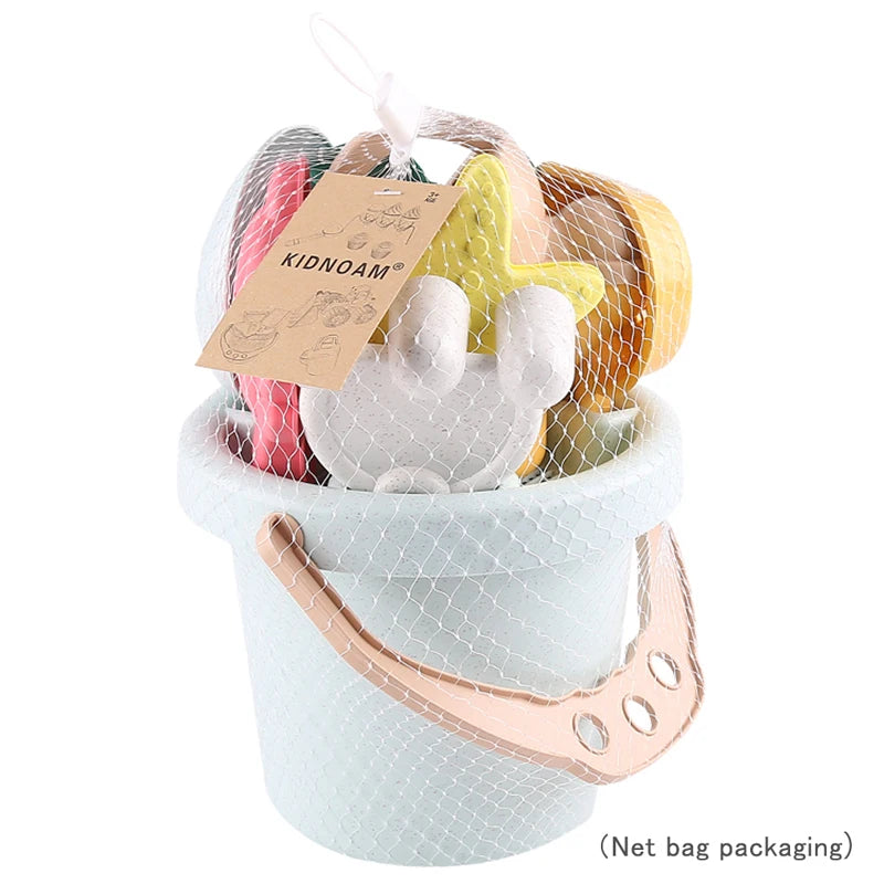 9 Piece Beach Sand Toys, Durable Sand Bucket with Shovel Tool, Thickened Material, Sand Castle Outdoor Play Set Birthday Present