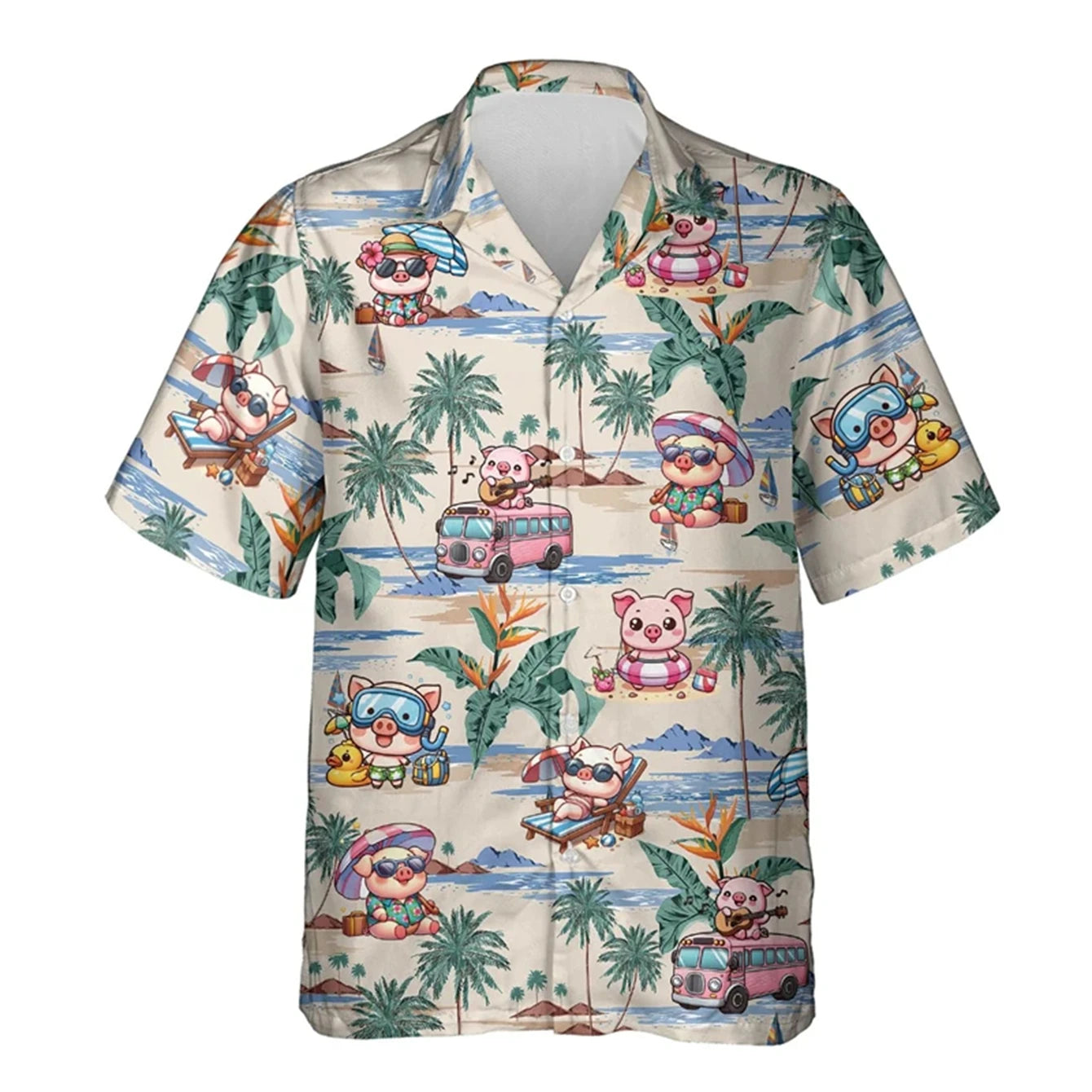 Kids Clothes Animal Children Clothes Blouse for Girls Short Sleeve T-Shirts Hawaiian Boys Clothes Print Children's T-Shirt Boy