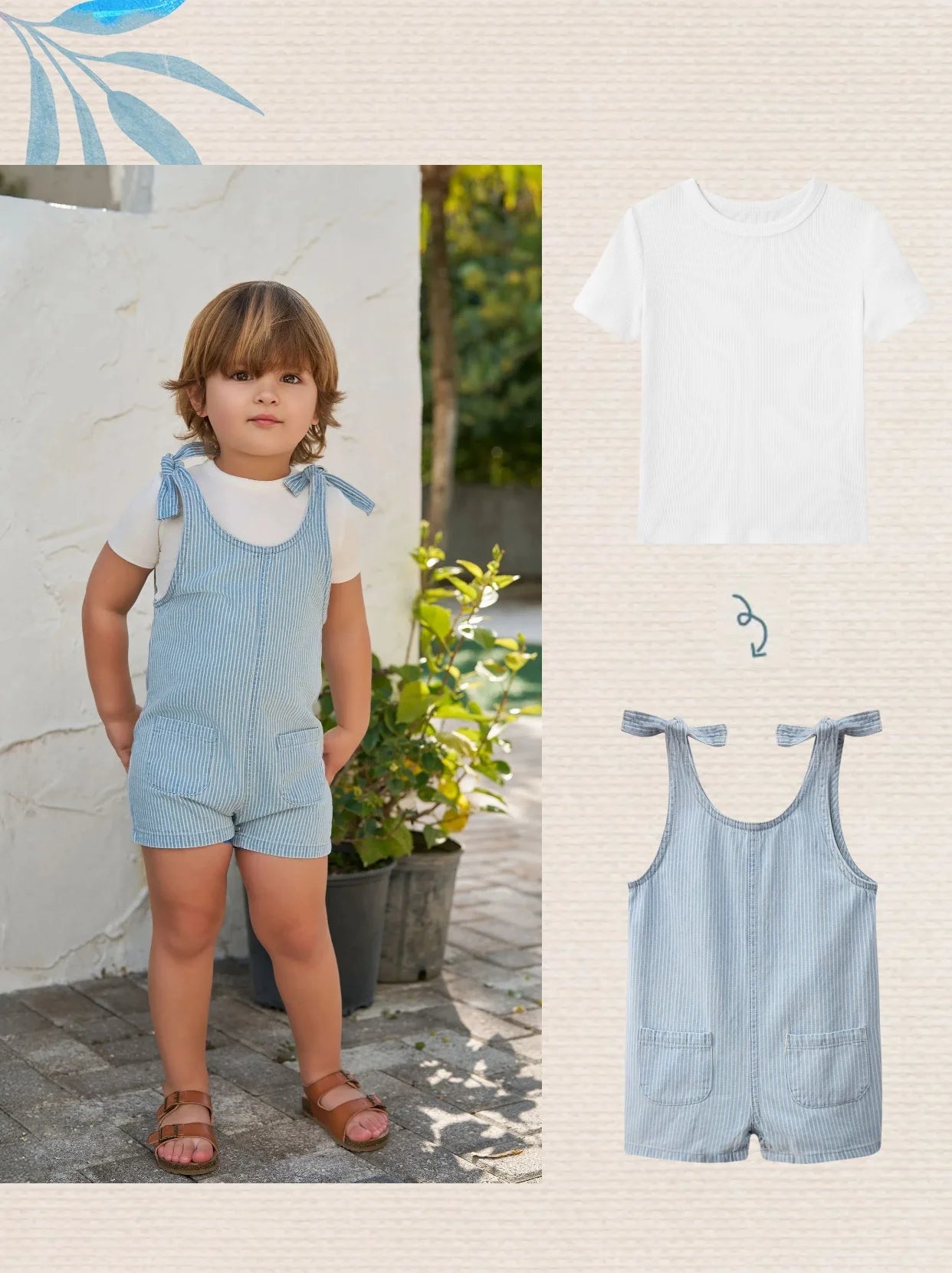 Clearance sale AS SS25 Summer Pinstripe Denim Collection brother and sister matching clothes