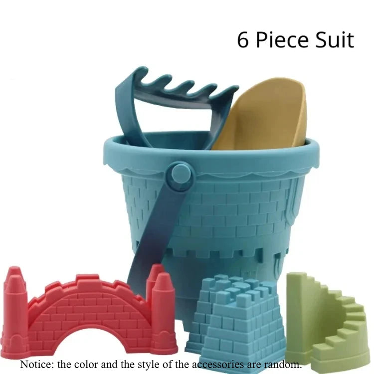 Beach Castle Bucket Play Sand Set Toys Sand Scoop Children Summer Toys Sand Toys Sand Box for Kids Outdoor Family Funny Gifts