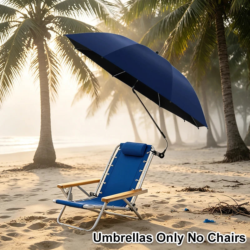 Adjustable Outdoor Sunshade Umbrella UV Protection Fishing Camping Beach Chair Umbrella Multi-functional Long Handle Umbrella