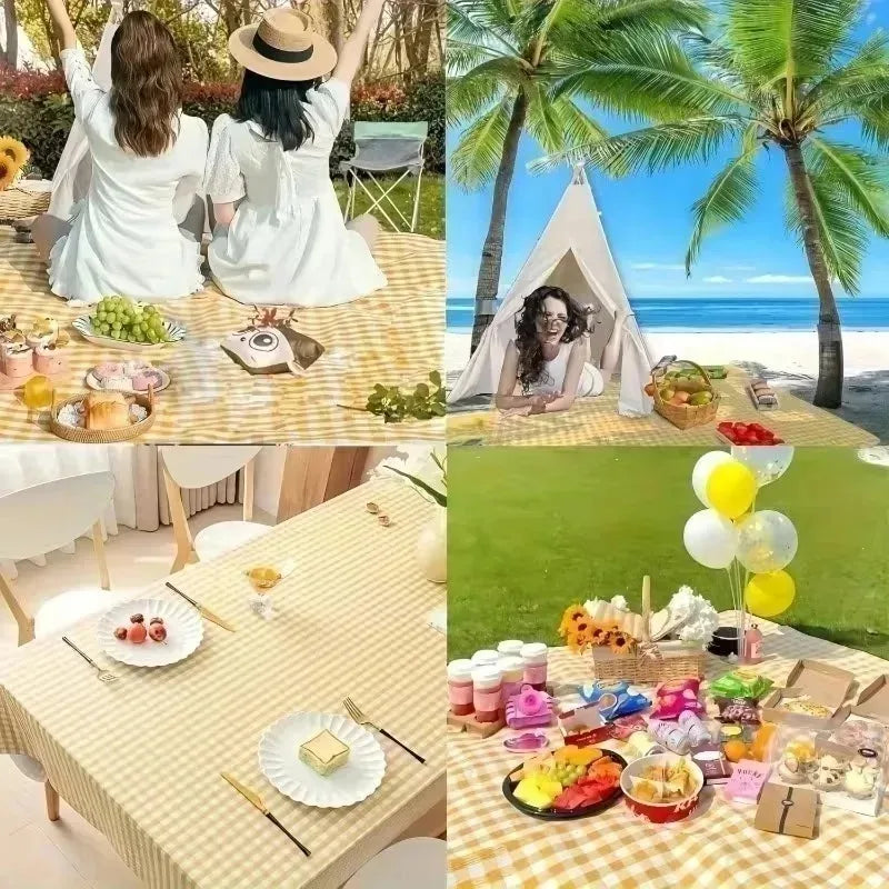 Thick Waterproof Picnic Mat Moisture Proof Ground Blanket for Outdoor Camping Hiking Beach Grass Activities
