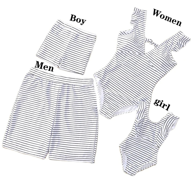 2023 Leaf Swimsuits Family Matching Outfits Look One-Piece Mother Daughter Swimwear Mommy and Me Clothes Father Son Swim Shorts