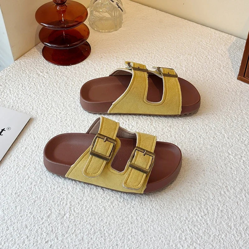 New Trend Girls Open-toe Slippers Summer Children's Causal Slip-on Shoes Fashion Kids Simple Boys Beach Flat Slippers Non-slip