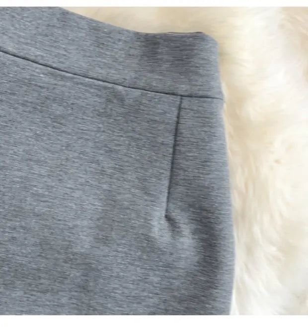 High Waist Midi Skirt Women's OL Profional Slimming Side Slit Wrap A-Line One Step Skirt Autumn Korean Sle Commute