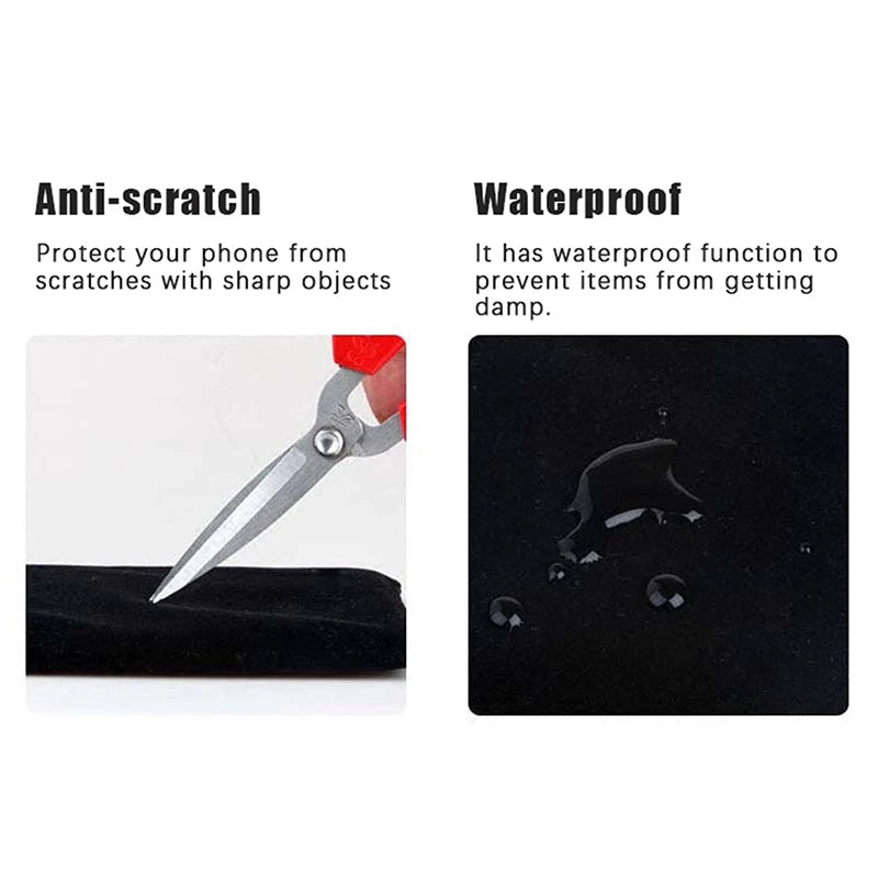 {Summer2} {Winter4} Black Direct-Insert Neoprene Waterproof Phone Pouch Shockproof Scratch-Resistant Mobile Phone Protect Bag