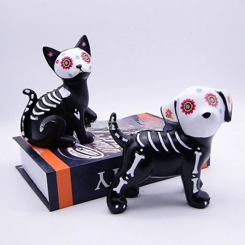 Halloween Resin Crafts Ghost Festival Decorations Cute Little Cats and Dogs Ornaments Day of The Dead Gifts Show Unique Style