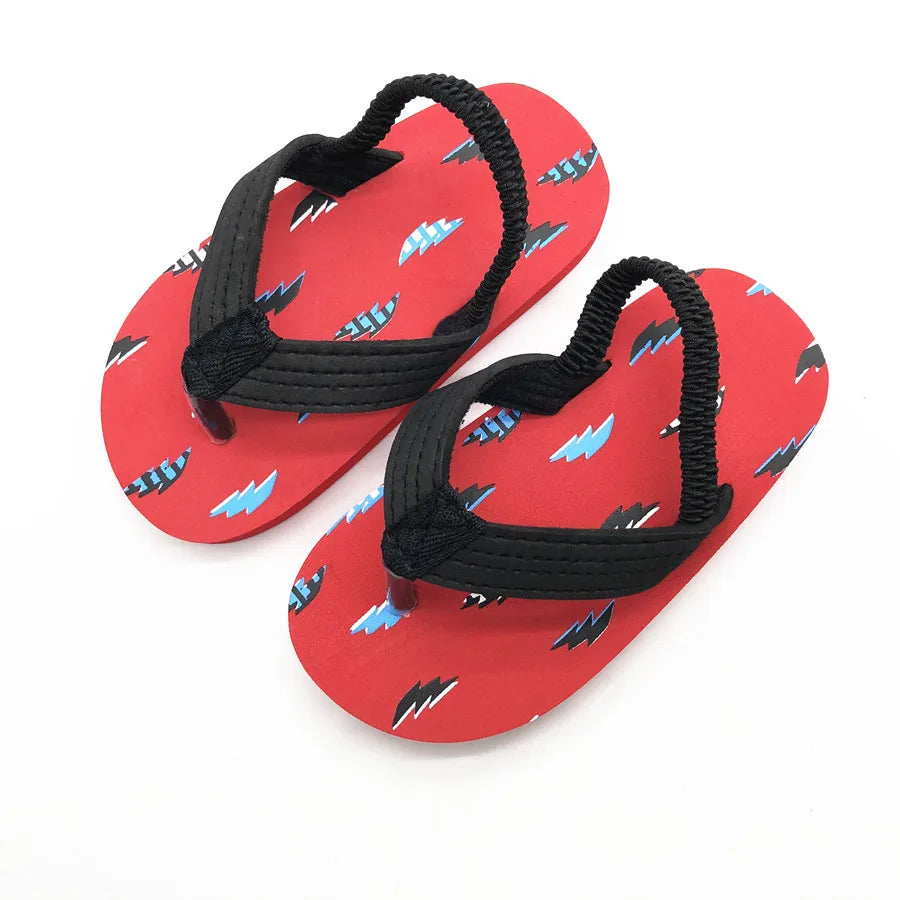 Toddler Flip Flops Shoes Little Kid Sandals with Back Strap Boys Girls Water Shoes for Beach and Pool