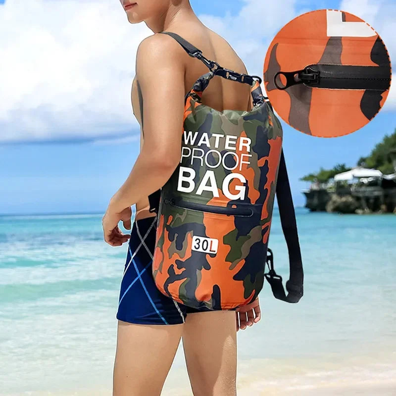 Swimming PVC Pack Dry Bag Backpack for Women Men 10L 15L 20L 30L Waterproof Shoulder Kayak Drifting Rafting Surfing Boating Bag