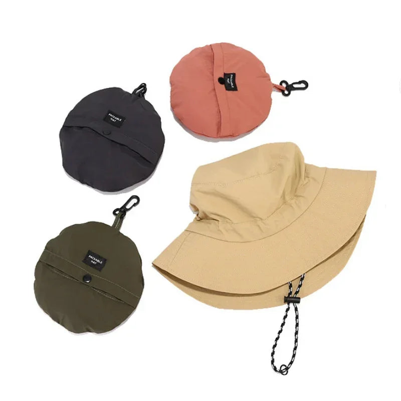 Summer quick-dry outdoor hiking hat for men, foldable and packable, sun protection and shade hat Multifunctional quick-dry visor