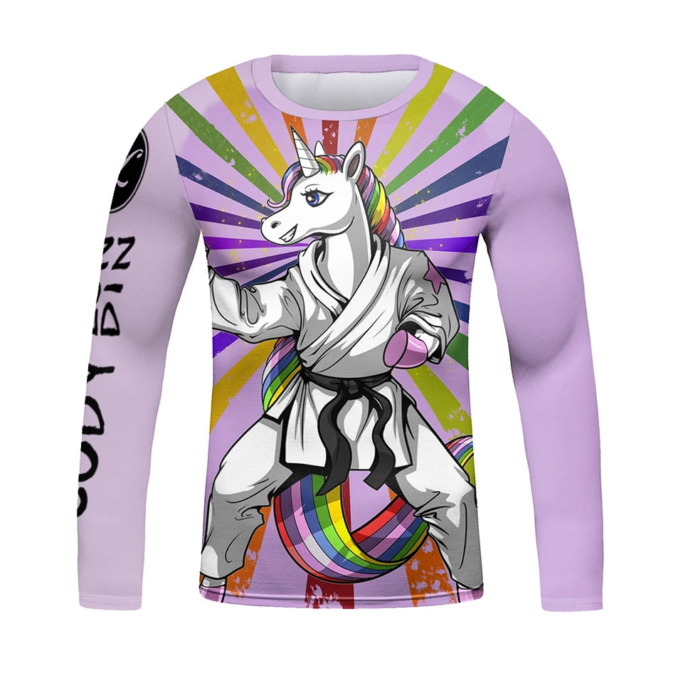 Kid's Jiu Jitsu MMA T-shirt +Pants Set Grappling Rashguard For Kid Bjj Boxing Jerseys Gi Rash Guard MMA Shorts Boxeo Sportsuits