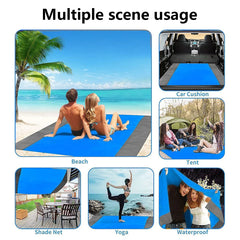 200*210cm Portable Sandproof Beach Mat Beach Blanket Waterproof Quick Drying Lightweight Picnic Mat for Travel Camping Hiking