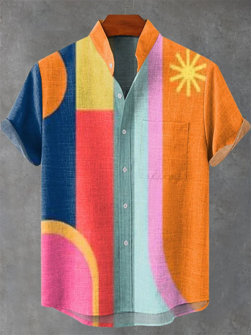 2025 Men's Shirt Hawaii Beach Holiday Flower Pattern Summer Casual Men's Top Breathable New Style