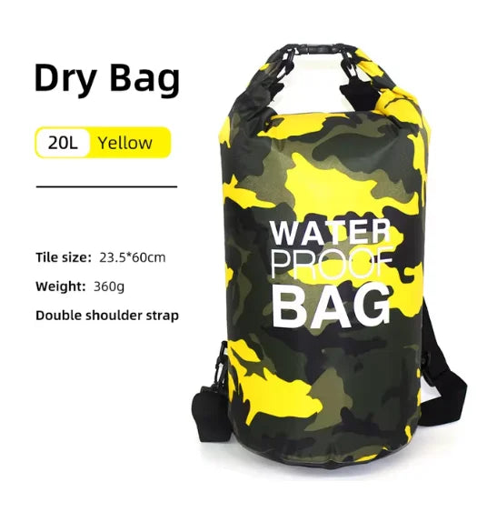 Swimming PVC Pack Dry Bag Backpack for Women Men 10L 15L 20L 30L Waterproof Shoulder Kayak Drifting Rafting Surfing Boating Bag