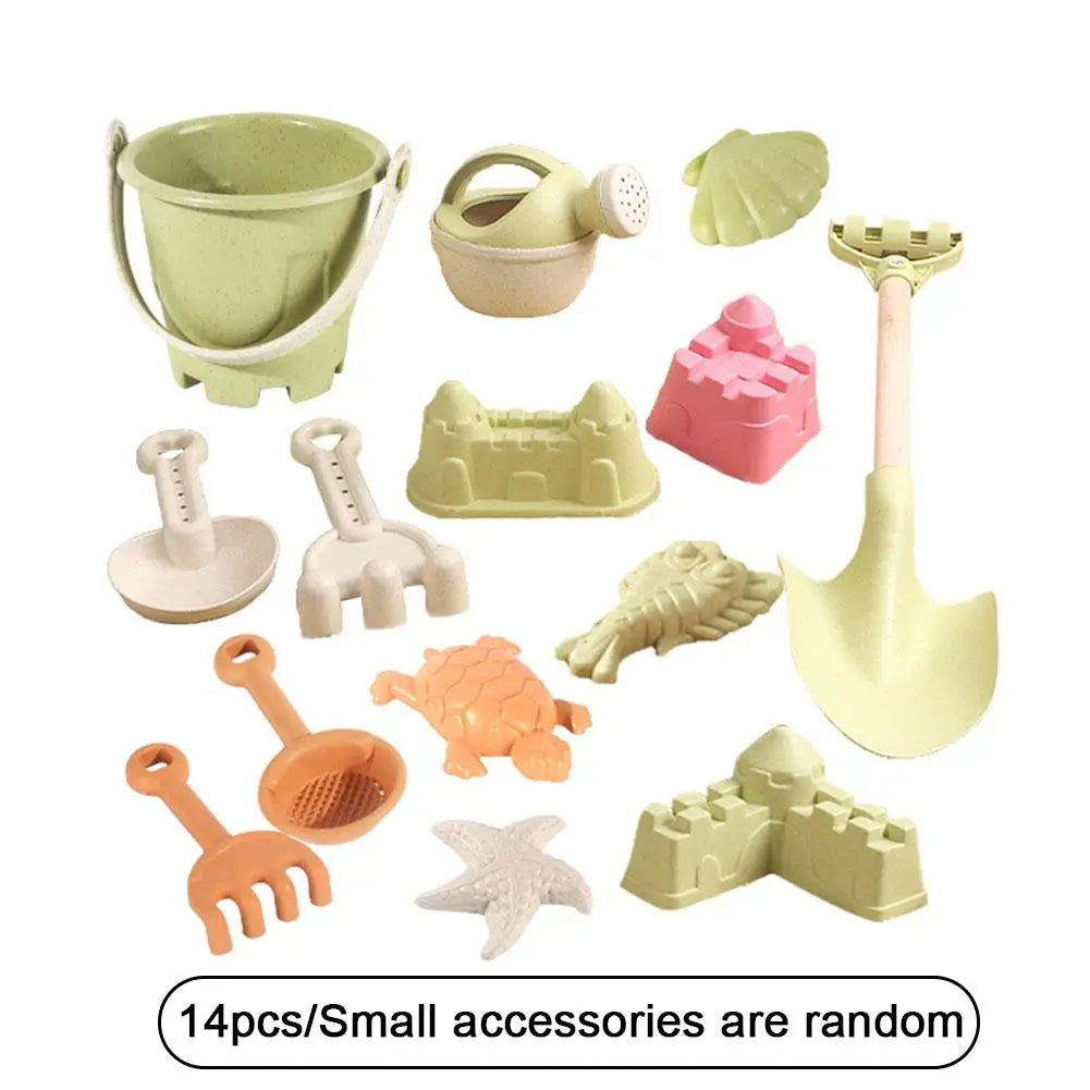 Children's Beach Toy Set, ATV, Sand Digging and Water Toy, Bucket, Hourglass, Shovel, Beach Sand Play Tool Toy