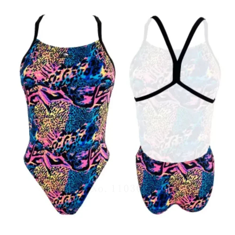 Women's One-Piece Swimsuit Competitive Swimming Summer Pool Practice Clothes Racing Swimwear Bikini Deck Surfing Bathing Suits