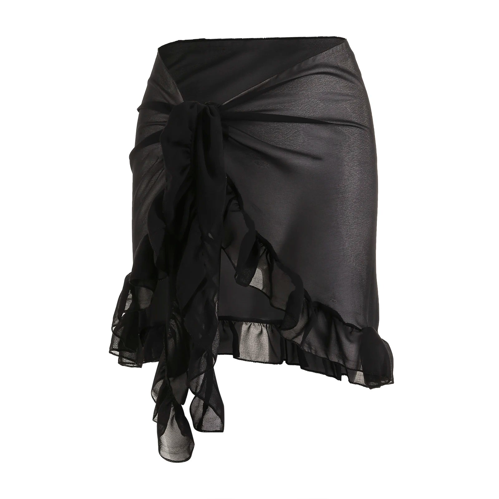 Yiiciovy 2023 Women Cover-Ups Skirts Chiffon Swimwear Pareo Scarf Bikini Cover-Ups Wrap Kaftan Sarong Beach Sexy Skirts 9 Colors