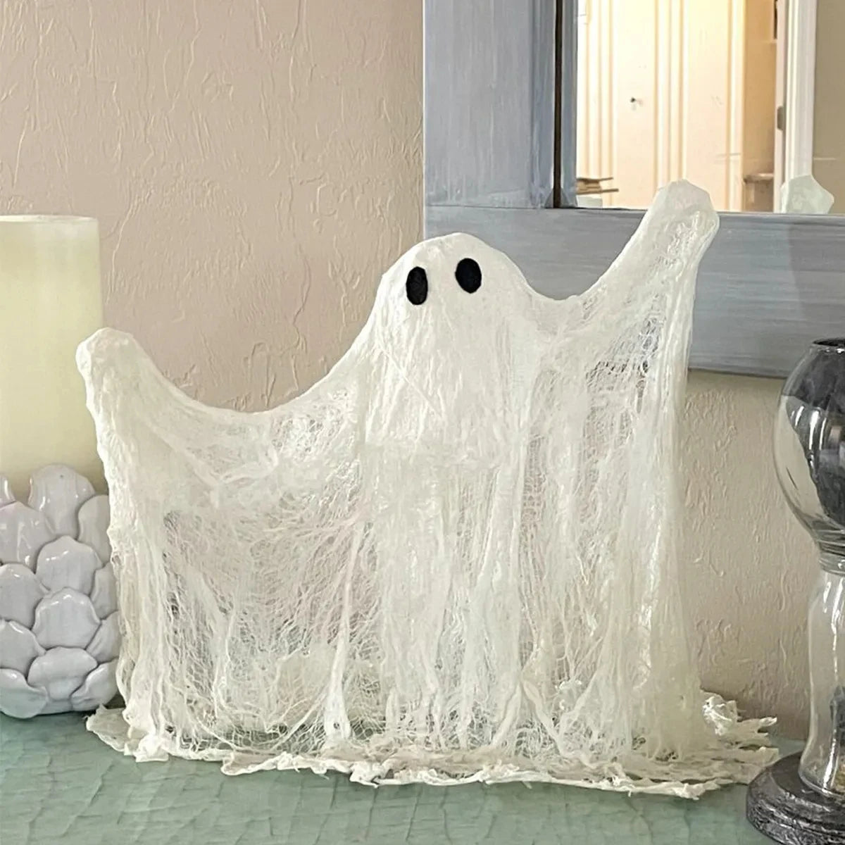 2/4m Horror Halloween Decoration Black Gauze Artificial Spider Web For Haunted House Halloween Party Home Decor Scary Scene Prop