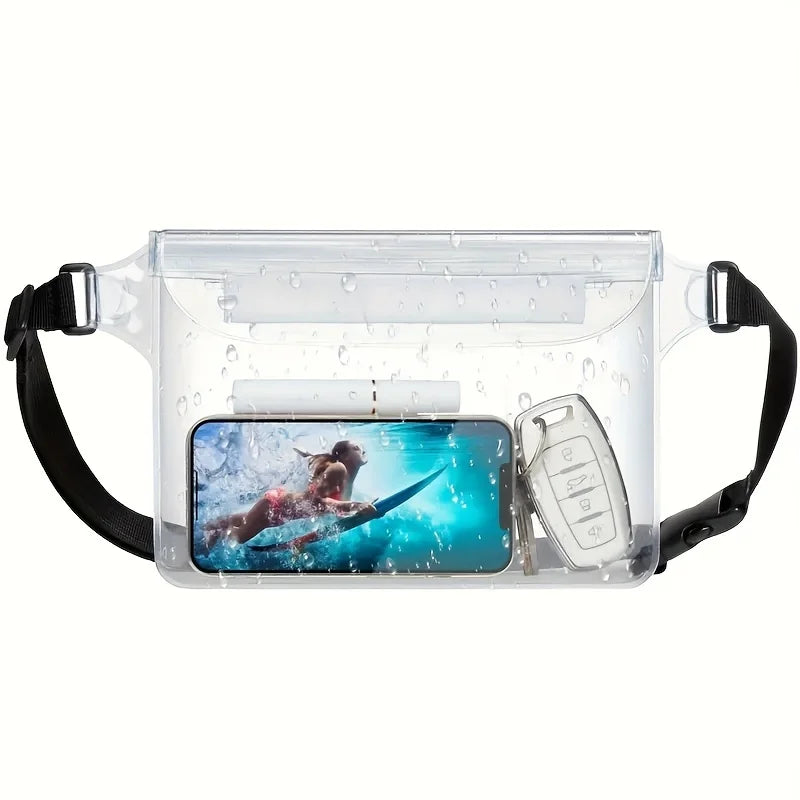 HAISSKY 1pcs Mobile Phone Waterproof Pouch For iPhone 17 16 15 14 Pro Max Air Plus Outdoor Swimming Drift Diving Waist Pack