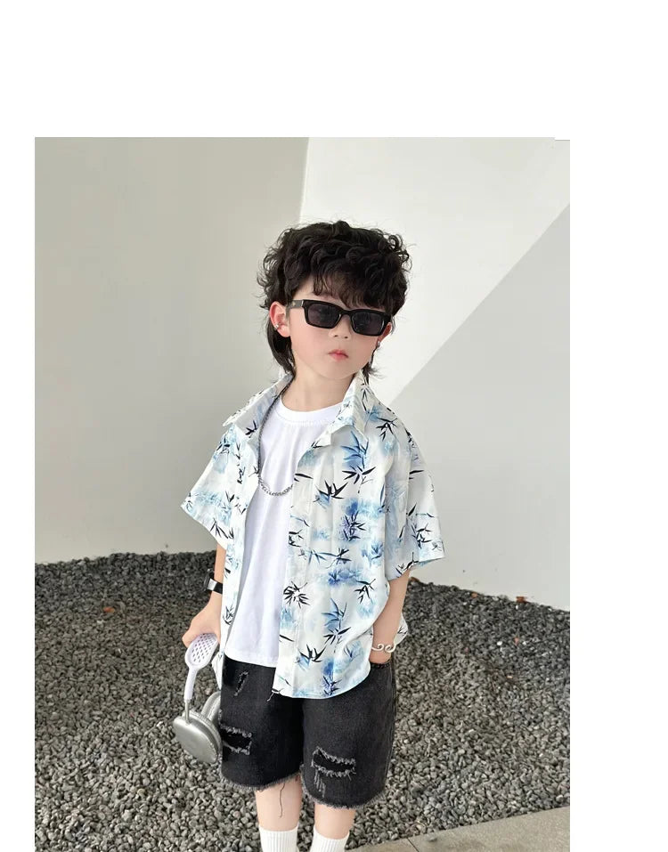 Resort Couple Look Parents and Children Summer Clothes Family Matching Holiday Clothing Mom Daughter Beach Dress Dad Son Shirts