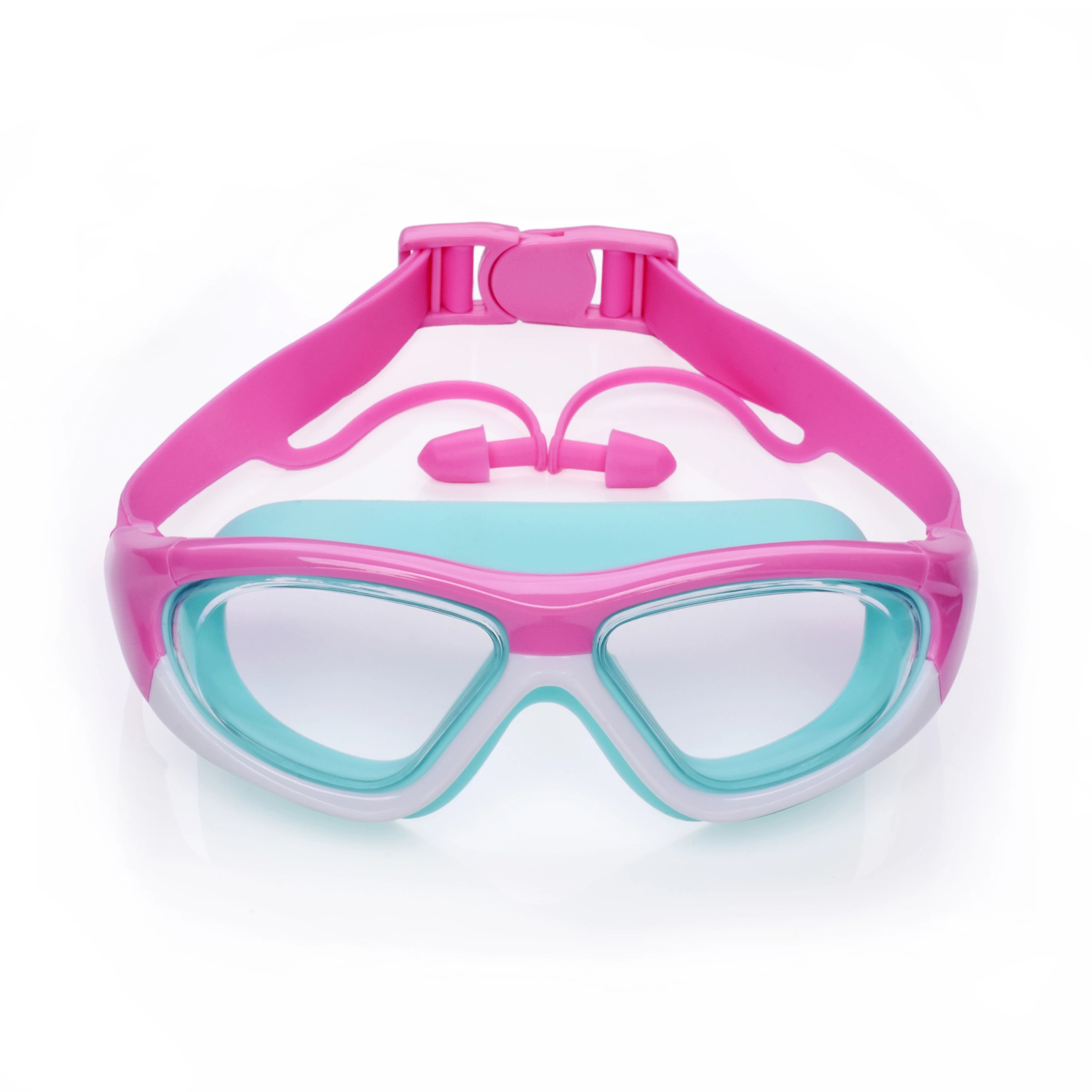 High-Definition Children's Swimming Goggles for Boys and Girls, Anti-Fog Swimming Goggles, Large-Frame Goggles, Comfortable Silicone Goggles