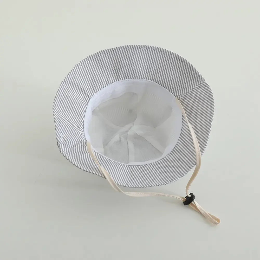 Panama Autumn Baby Boys And Girls Sun Hat Striped Baby Bucket Hat Toddler Sun Cap Children Beach Sun Hat