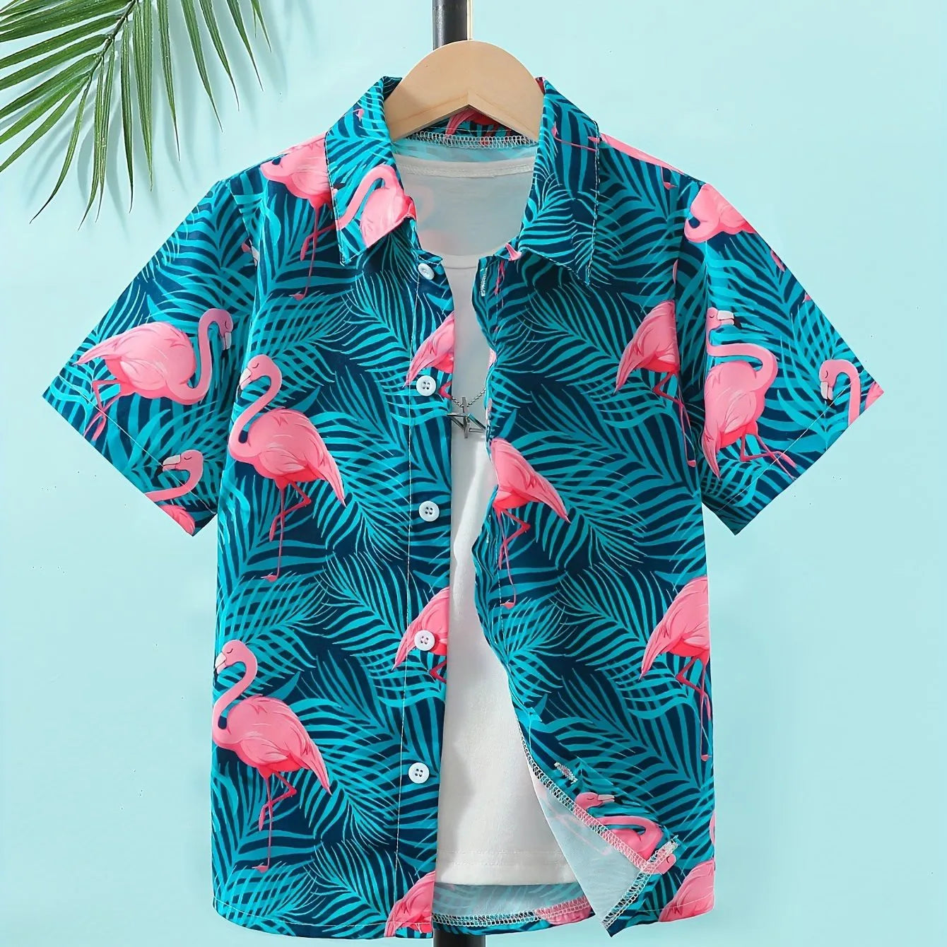 Children Blouse Hawaiian Shirt Boy Hawaii T-Shirt Short Sleeve Tops Summer Casual Lapel Tees Children's Shirt Kids Girls Clothes