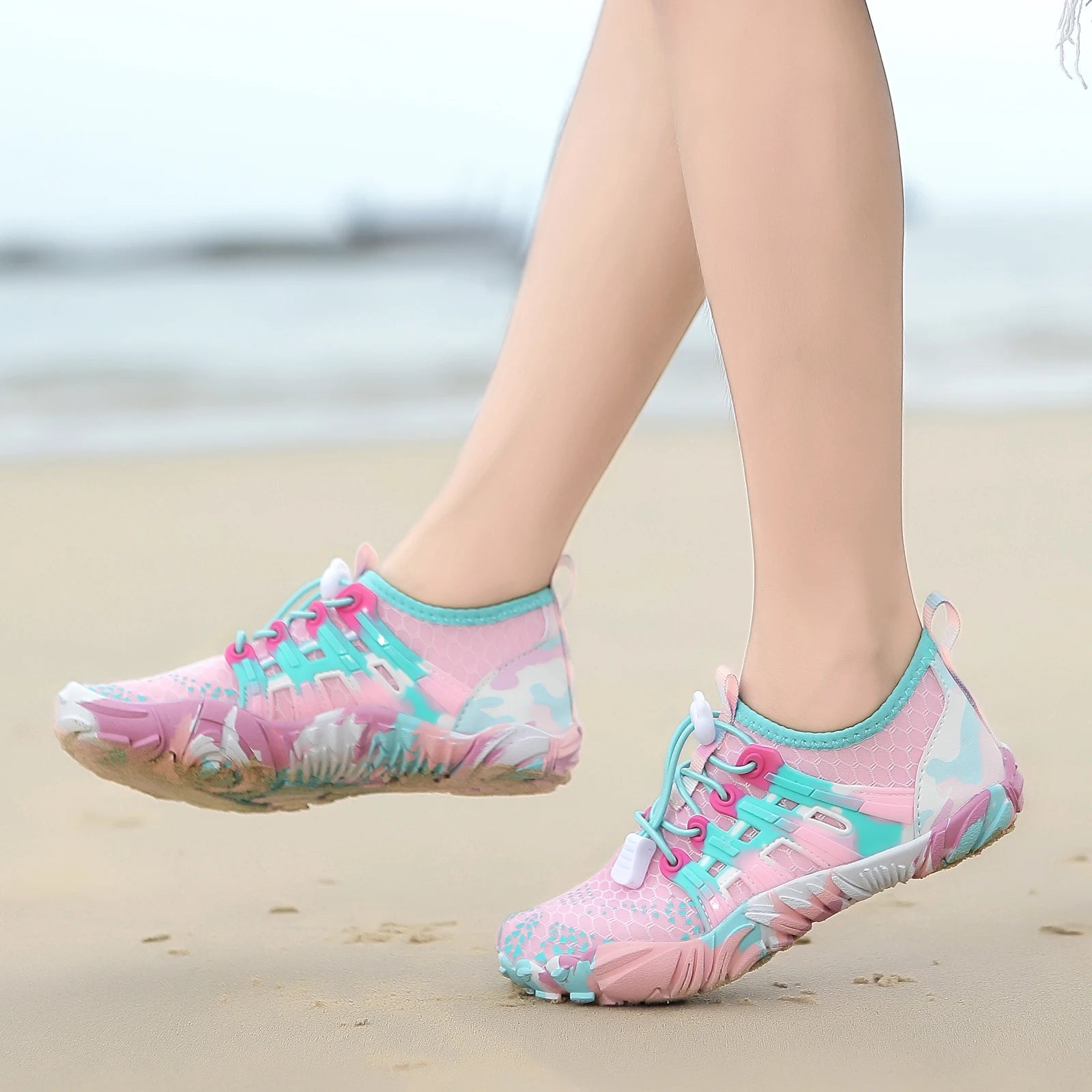 Children Outdoor Water Shoes Barefoot Aqua Five Fingers Sock Swimming Breathable Hiking Wading Beach Outdoor Upstream Sneakers