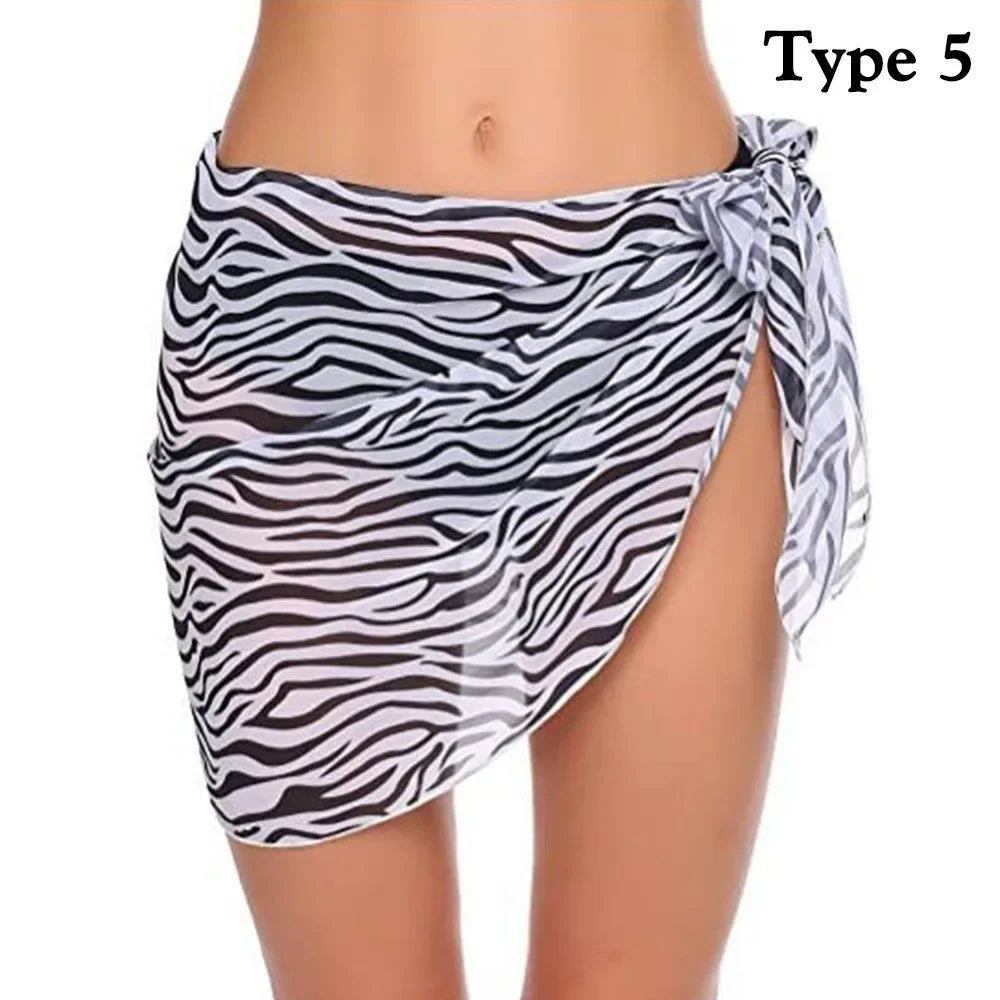 Chiffon Womens Sarongs Wrap Skirt Coverups Wrap Sheer Chiffon Swimsuit Scarf Cover Short Sarongs Beach Short Cover Beach Bikini