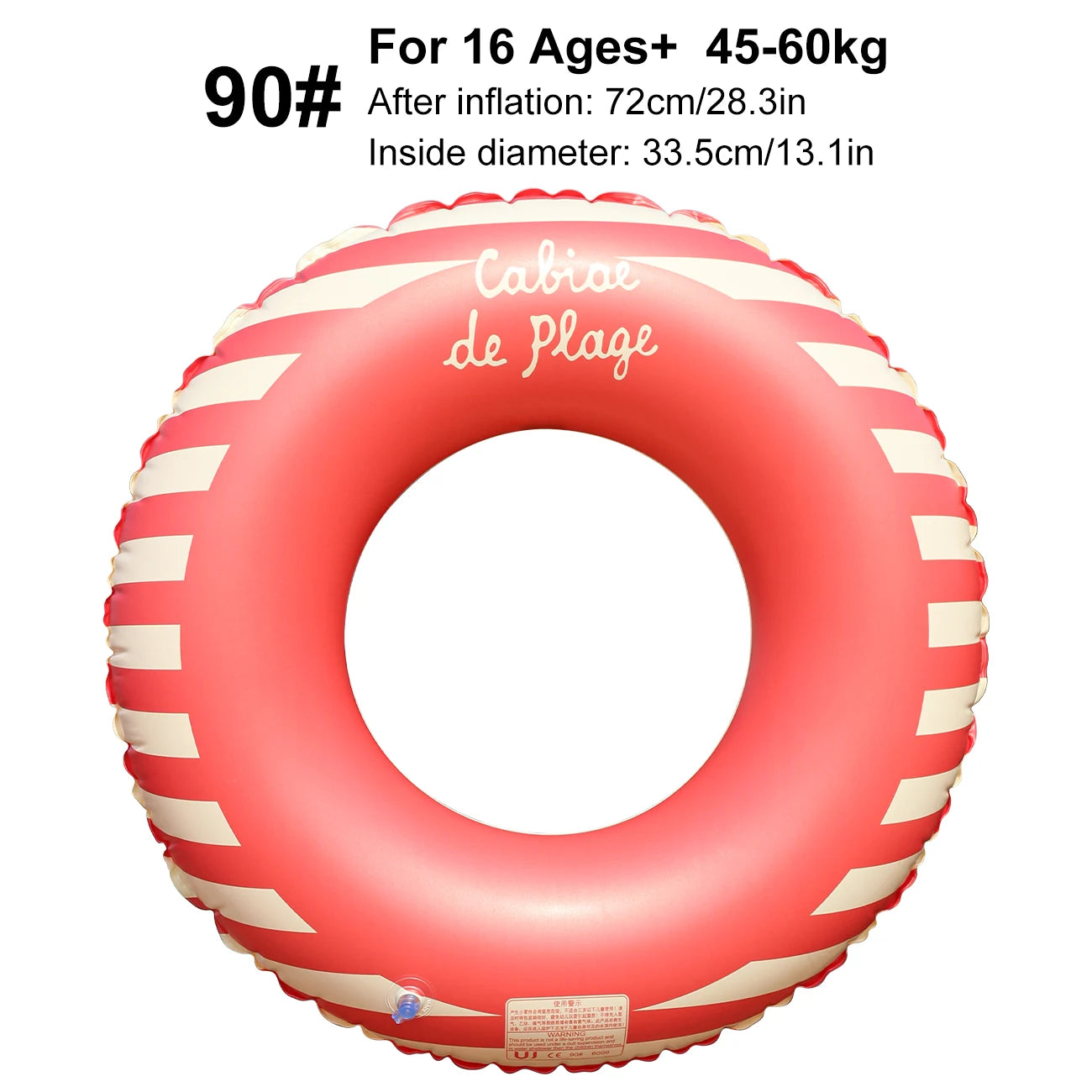 1PC Swimming Ring, Inflatable Pool Floats, Inflatable Tube Pool Rings for Adults Summer Beach Tropical Party Supply