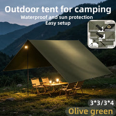 Waterproof Sun Tent Camping Tarpaulin Outdoor Sun Shade Awning Garden Beach Sun Shelter Ultra Light Resistant Durable Waterproof